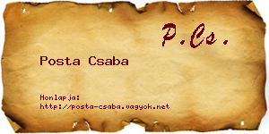Posta Csaba névjegykártya