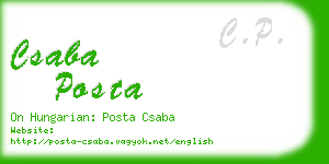 csaba posta business card